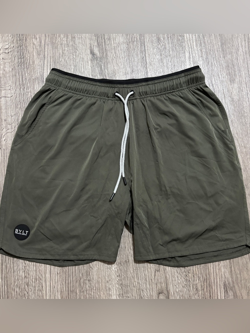 BYLT Premium Basics Lined Training Shorts Olive Green Men’s XL